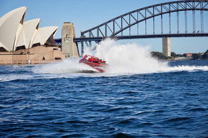 30-Minute Sydney Harbour Jet Boat Thrill Ride - Passing under the Harbour Bridge