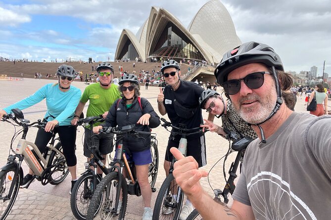 Guided Electric Bike Tour of Sydney with Bluetooth helmets - Circular Quay and the Opera House