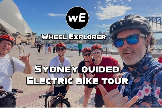 Guided Electric Bike Tour of Sydney with Bluetooth helmets - Darling Harbour and the old Pyrmont Bridge