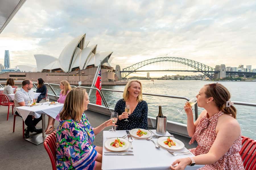 Luxury Catamaran Lunch Cruise with Deluxe Buffet - From King Street Wharf into open harbour views