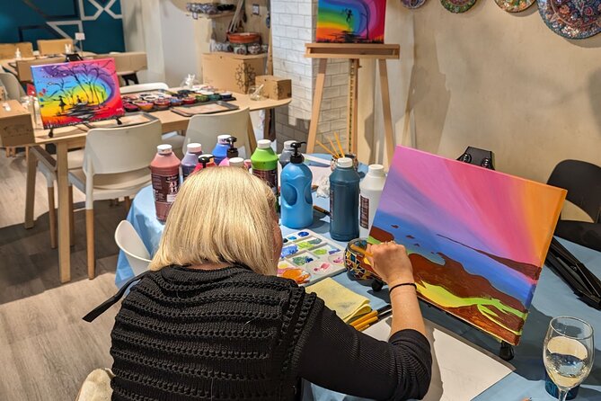 Paint and Sip Classes Sydney: Acrylic Art, Canvas & Wine - Taking home a finished painting