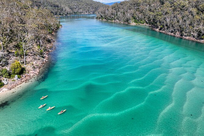 Pambula River Kayaking Tour - The beach stop, morning tea, and swim
