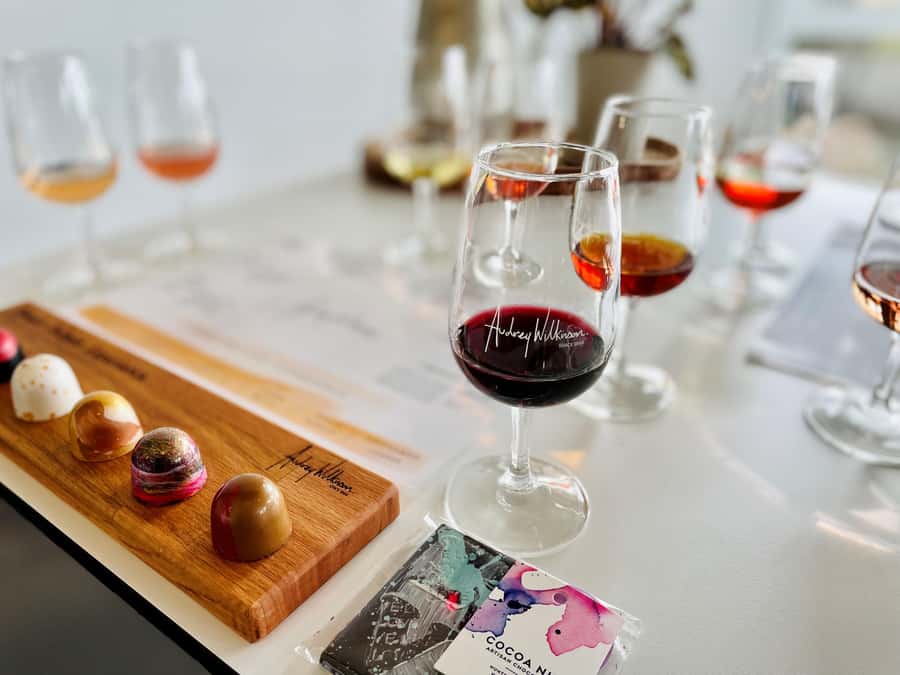 Pokolbin: Sweet Indulgence Experience at Audrey Wilkinson - Six sweet wines and a box of local chocolate