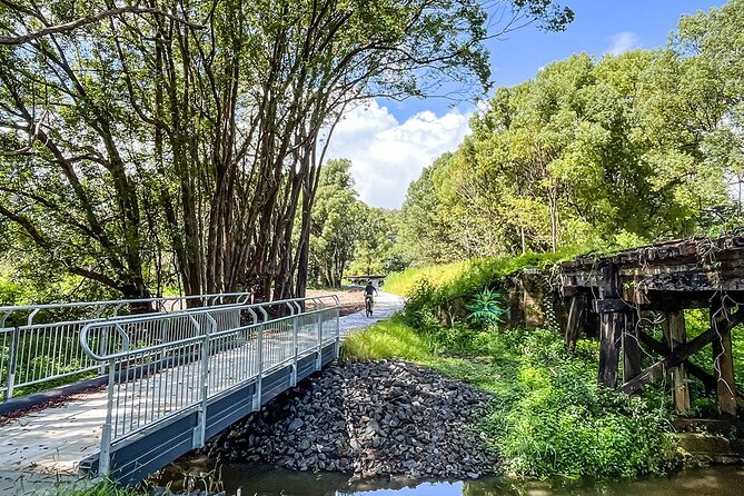 Premium E Bike Hire at the Northern Rivers Rail Trail - Crabbes Creek and Mooball: the early part of the route