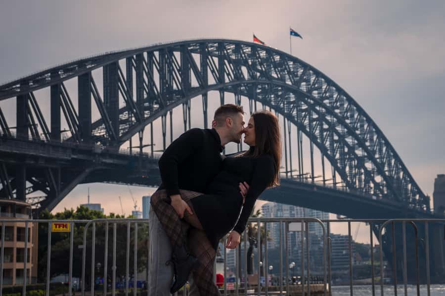 Professional photoshoot at The Rocks in Sydney - Meeting the photographer at 93 George St