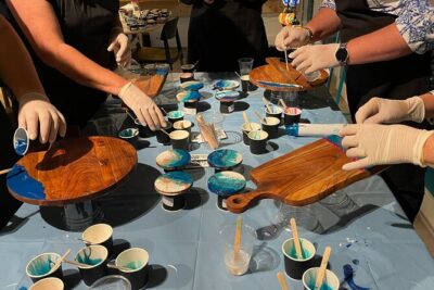Resin Art Classes Sydney: Cheeseboards & Coasters