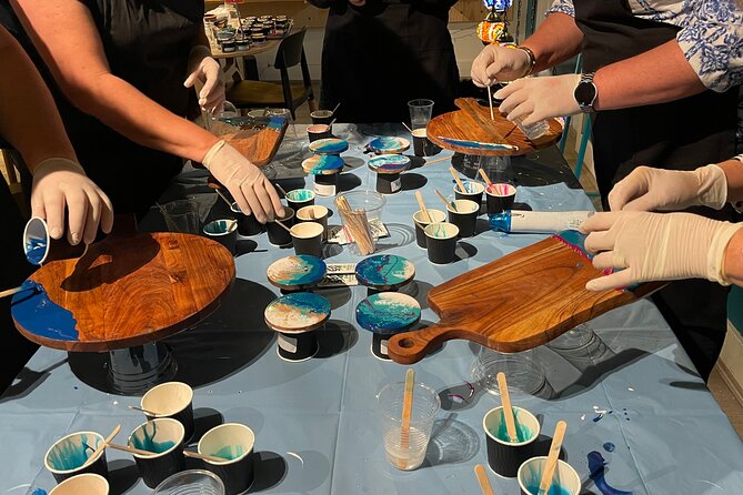 Resin Art Classes Sydney: Cheeseboards & Coasters - Guidance for beginners, freedom for experienced makers