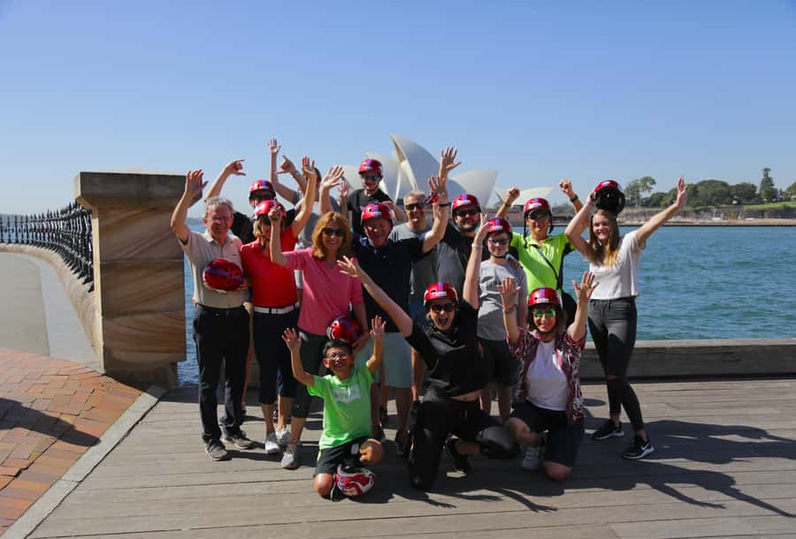 Scenic Sydney Harbour Bridge Bicycle Ride - Returning across the bridge and stopping for lunch