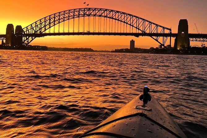 Sunrise Paddle Session on Syndey Harbour (single kayak) - Sunrise near the Harbour Bridge