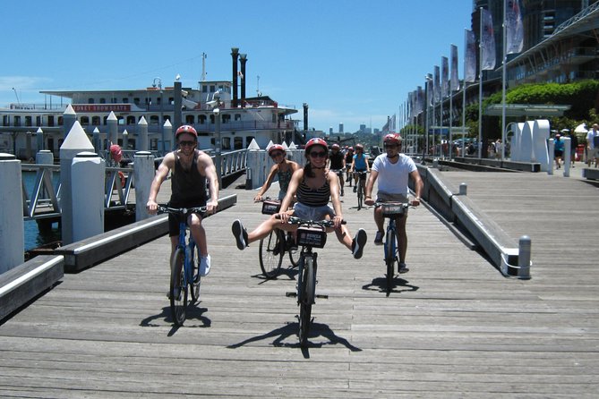 Sydney Bike Tours - Crossing the Harbour Bridge and reaching Darling Harbour