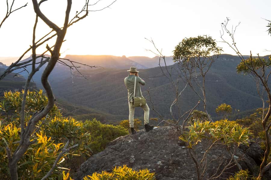 Sydney: Blue Mountains Kangaroos, Wilderness and Sunset Tour - Narrow Neck Plateau at sunset