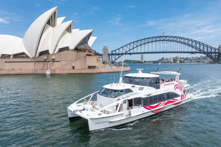 Sydney Harbour & Fish Market Sightseeing Cruise - The Opera House and Harbour Bridge from the water