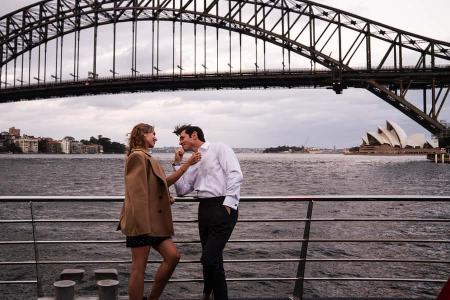 Sydney Harbour Lunch Cruise: 360° Glass Boat Views & Buffet - A lunch table with a wide harbour view
