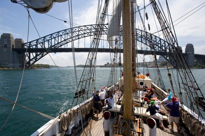 Sydney Harbour Tall Ship Afternoon Discovery Cruise - The Harbour Bridge and Opera House from the water