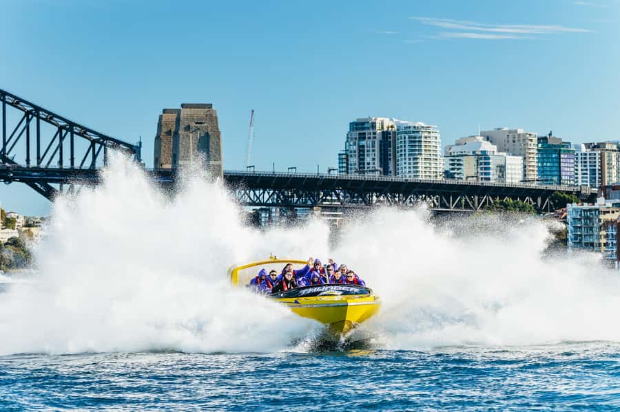 Sydney Harbour: Thunder Thrill Jet Boat Ride - The Opera House and Harbour Bridge from the water
