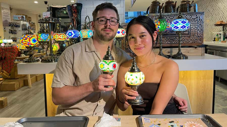 Sydney: Mosaic Art Classes - Turkish Lamp Workshop - Making a Turkish lamp in 150 minutes