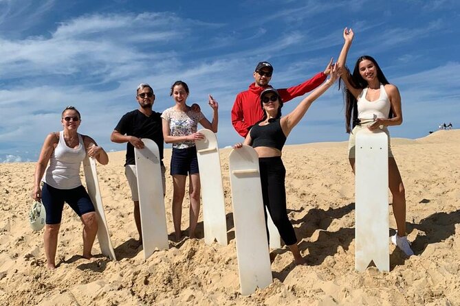 Sydney: Port Stephens Sandboarding, Dunes & Dolphin Cruise option - Choose dolphins or the Mount Tomaree summit