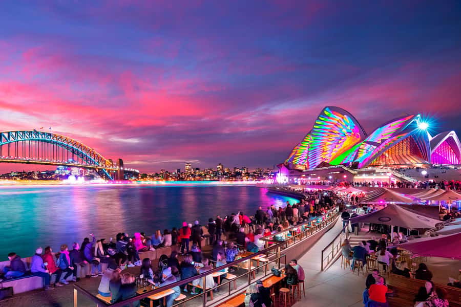 Sydney: Premium Catamaran Vivid Cruise with Welcome Drink - The first drink and the onboard setup