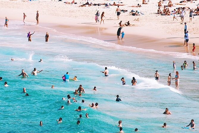 Sydney Private Full-Day Tour: Opera House, Bondi Beach & Secrets - Manly Beach shows a second coastal personality