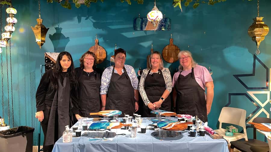 Sydney: Resin Art Classes - Cheeseboards & Coasters - A friendly setting for first-time artists