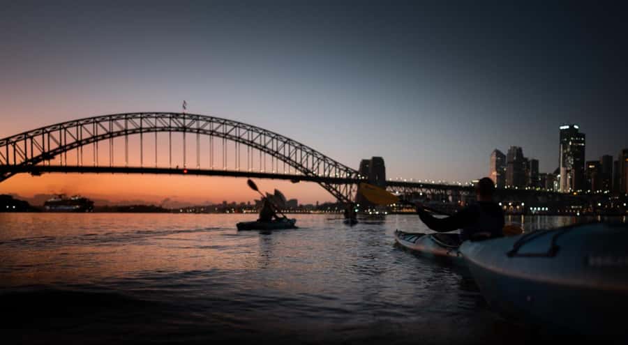 Sydney Sunrise Kayak Tour on Sydney Harbour - Luna Park while the lights are still glowing