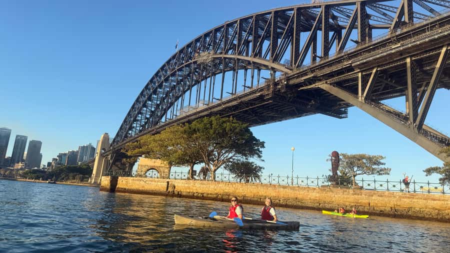 Sydney Sunrise Private Kayak – Opera House & Harbour Bridge - Meeting the Harbour Bridge from water level