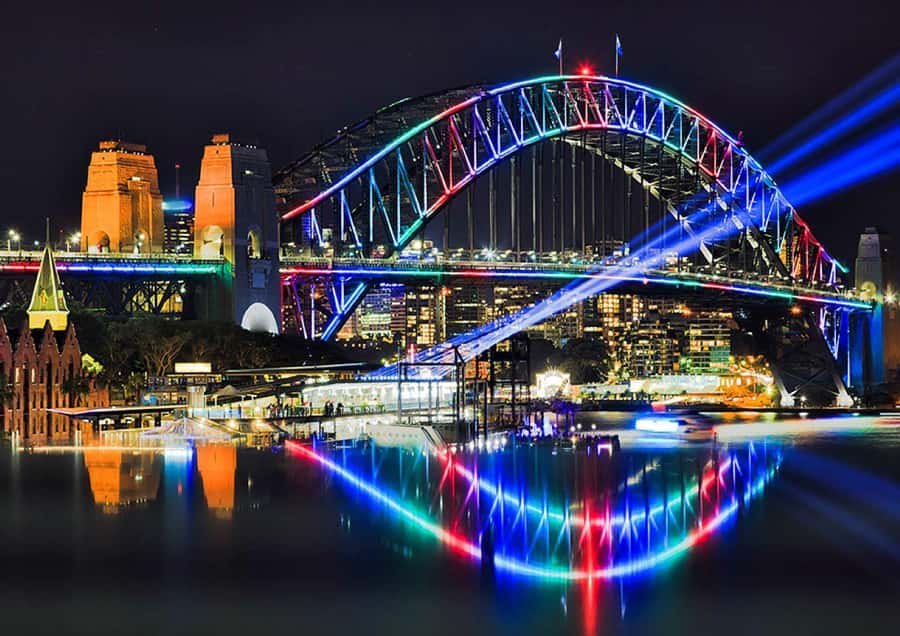 Sydney: "Vivid Sydney" Festival of Light Sightseeing Cruise - Boarding at King Street Wharf