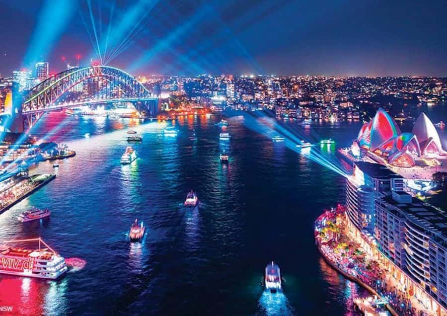 Sydney: "Vivid Sydney" Festival of Light Sightseeing Cruise - The 90-minute route and its best views